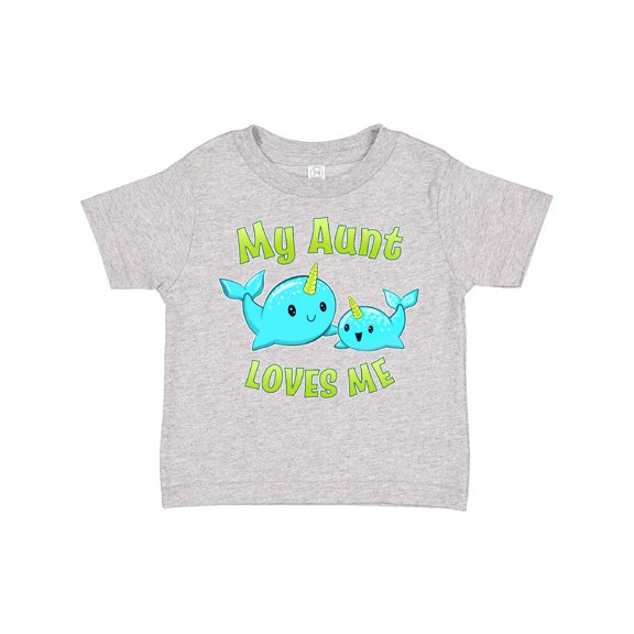 Inktastic My Aunt loves me- cute narwhal Boys or Girls Toddler T-Shirt