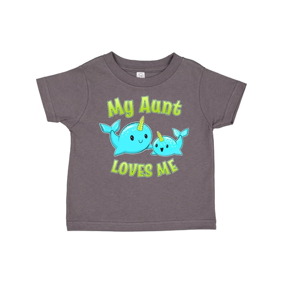 Inktastic My Aunt loves me- cute narwhal Boys or Girls Toddler T-Shirt
