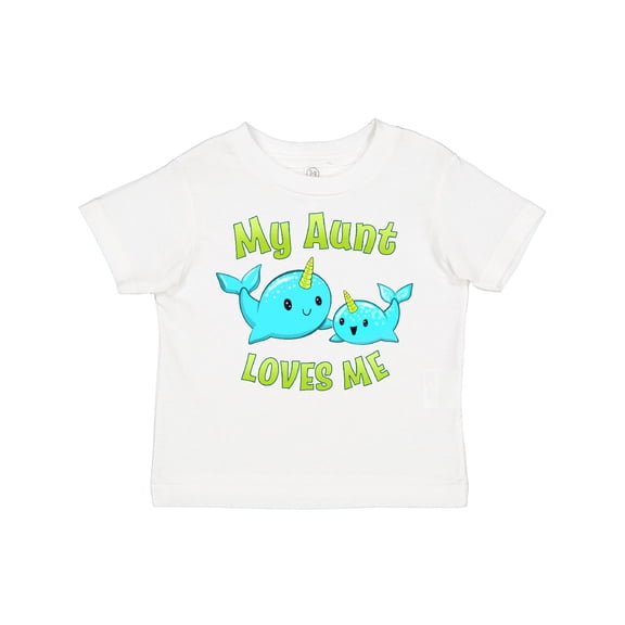 Inktastic My Aunt loves me- cute narwhal Boys or Girls Toddler T-Shirt