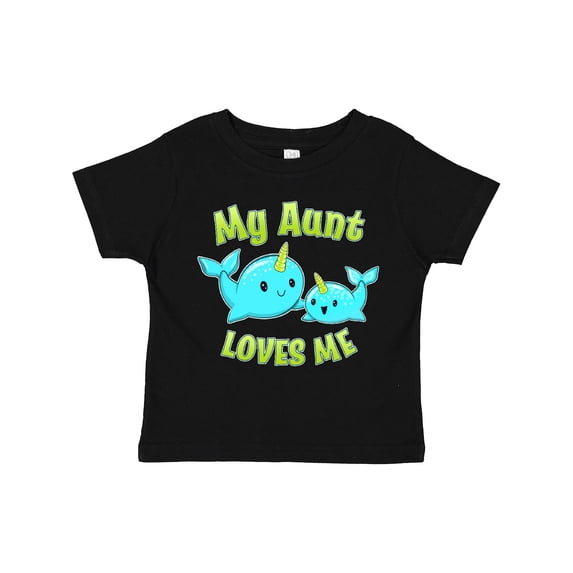 Inktastic My Aunt loves me- cute narwhal Boys or Girls Toddler T-Shirt