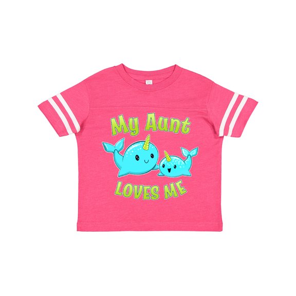 Inktastic My Aunt loves me- cute narwhal Boys or Girls Toddler T-Shirt