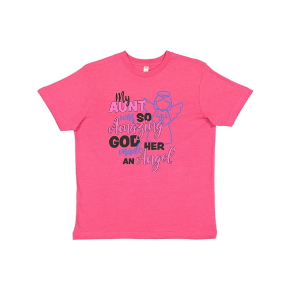 Inktastic My Aunt was so Amazing God Made her an Angel Youth T-Shirt