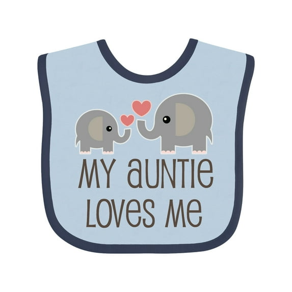 Inktastic My Auntie Loves Me Boys or Girls Baby Bib