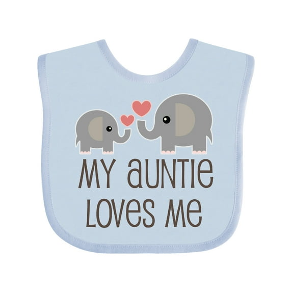 Inktastic My Auntie Loves Me Boys or Girls Baby Bib