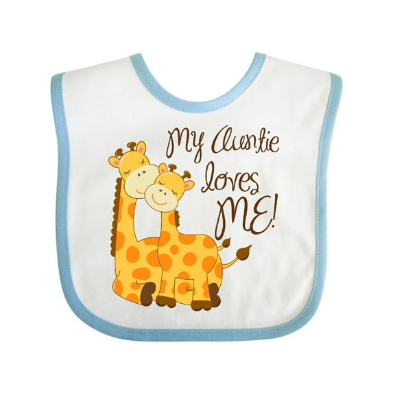 Inktastic My Auntie Loves Me Boys or Girls Baby Bib