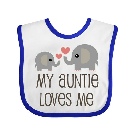 Inktastic My Auntie Loves Me Boys or Girls Baby Bib