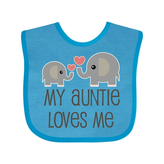 Inktastic My Auntie Loves Me Boys or Girls Baby Bib