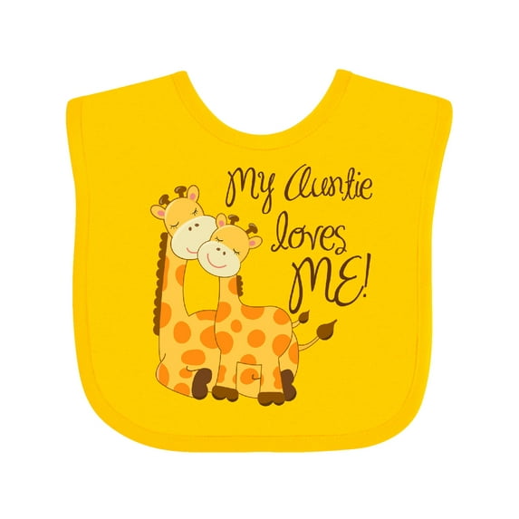 Inktastic My Auntie Loves Me Boys or Girls Baby Bib