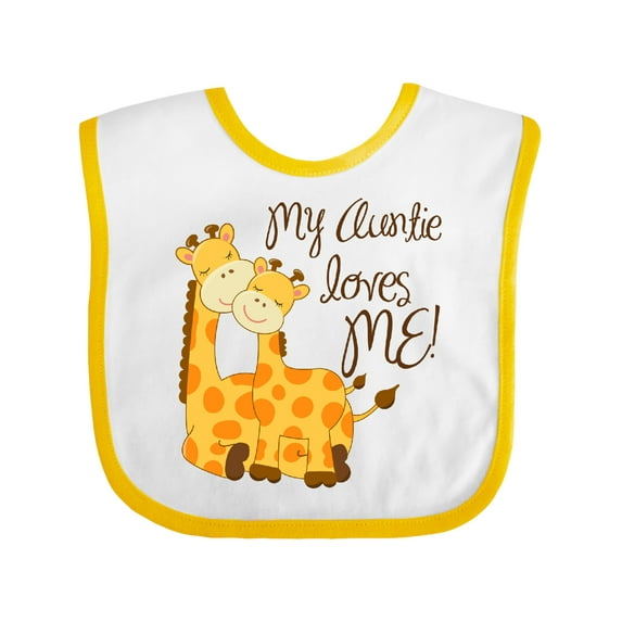 Inktastic My Auntie Loves Me Boys or Girls Baby Bib