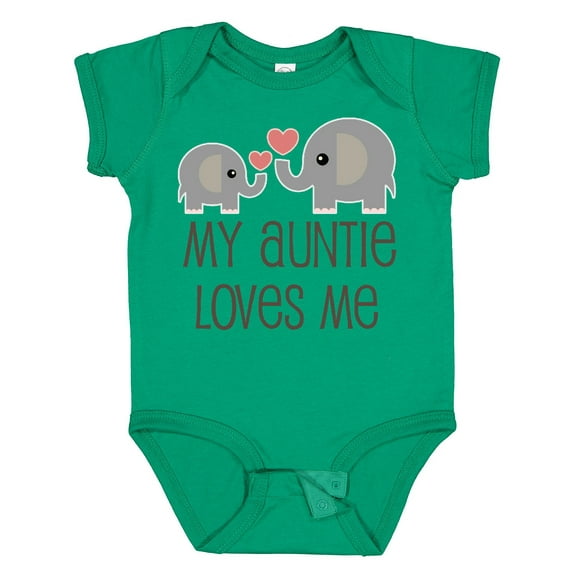 Inktastic My Auntie Loves Me Boys or Girls Baby Bodysuit