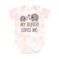 thumbnail image 1 of Inktastic My Auntie Loves Me Boys or Girls Baby Bodysuit, 1 of 5