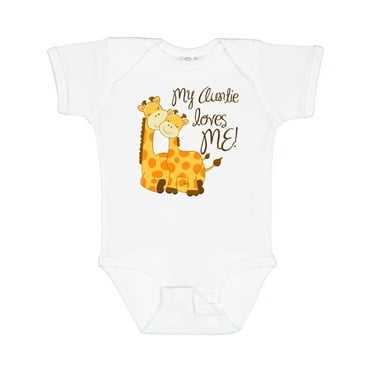 Inktastic My Auntie Loves Me! Boys or Girls Baby Bodysuit