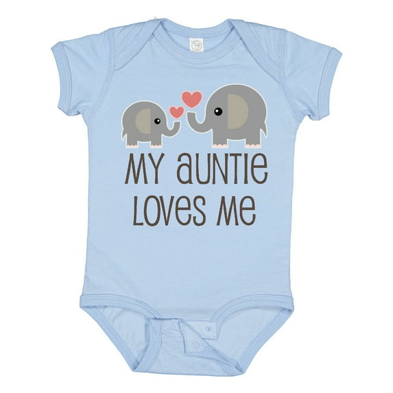 Inktastic My Auntie Loves Me Boys or Girls Baby Bodysuit