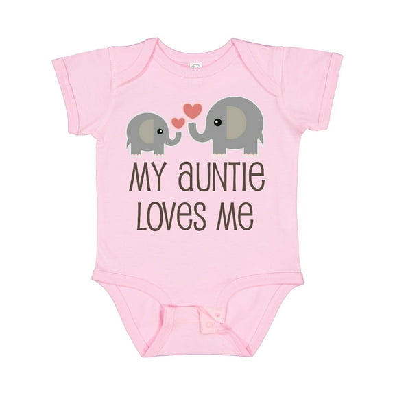 Inktastic My Auntie Loves Me Boys or Girls Baby Bodysuit