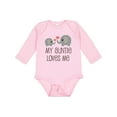 thumbnail image 1 of Inktastic My Auntie Loves Me Boys or Girls Long Sleeve Baby Bodysuit, 1 of 5