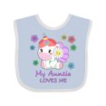 thumbnail image 1 of Inktastic My Auntie Loves Me- Cute Unicorn Boys or Girls Baby Bib, 1 of 4