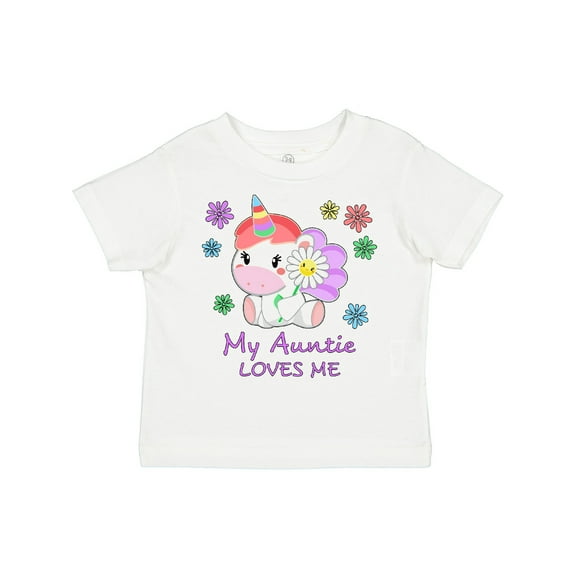 Inktastic My Auntie Loves Me Cute Unicorn Boys or Girls Toddler T-Shirt