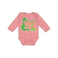 thumbnail image 1 of Inktastic My Auntie Loves Me Dinosaur Boys Long Sleeve Baby Bodysuit, 1 of 5