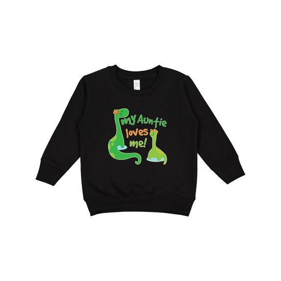 Inktastic My Auntie Loves Me Dinosaur Toddler Sweatshirt