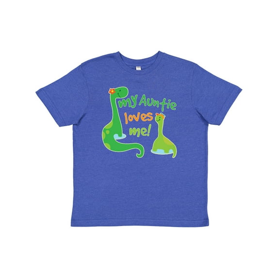 Inktastic My Auntie Loves Me Dinosaur Youth T-Shirt