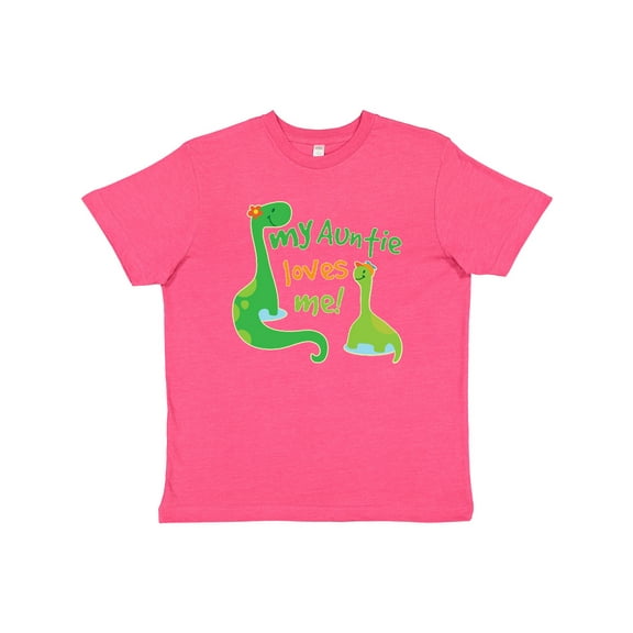 Inktastic My Auntie Loves Me Dinosaur Youth T-Shirt