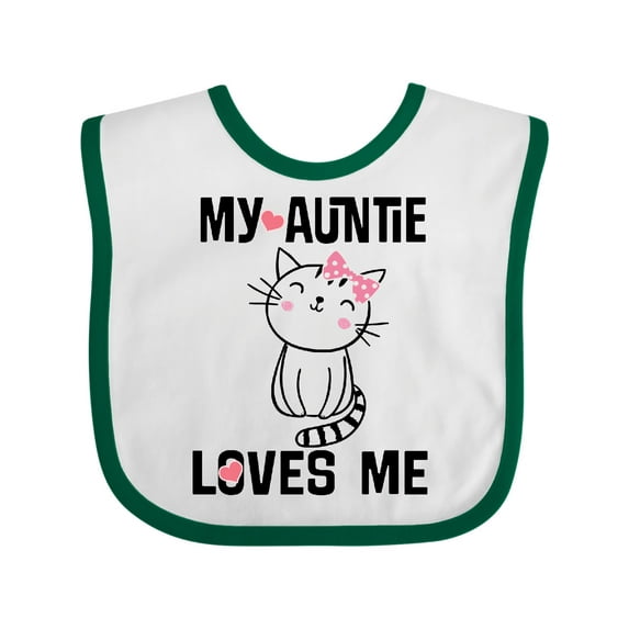 Inktastic My Auntie Loves Me Girls Baby Bib