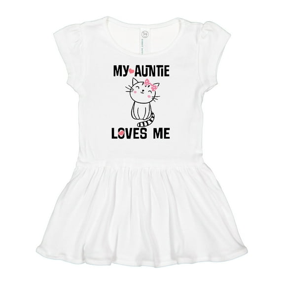 Inktastic My Auntie Loves Me Girls Baby Dress