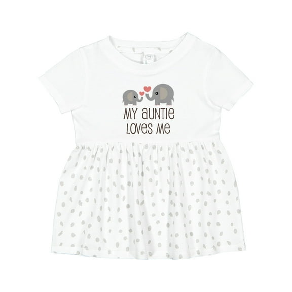 Inktastic My Auntie Loves Me Girls Baby Dress