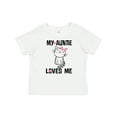 thumbnail image 1 of Inktastic My Auntie Loves Me Girls Baby T-Shirt, 1 of 5