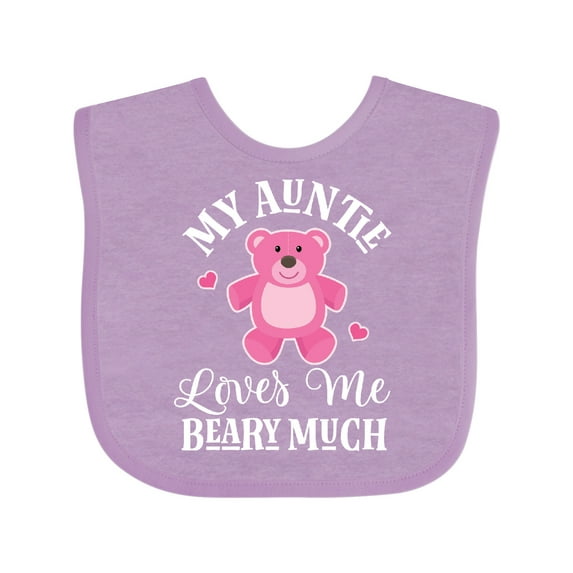 Inktastic My Auntie Loves Me Girls Bear Girls Baby Bib