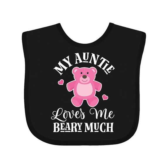 Inktastic My Auntie Loves Me Girls Bear Girls Baby Bib