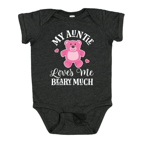 Inktastic My Auntie Loves Me Girls Bear Girls Baby Bodysuit