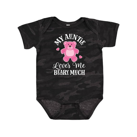 Inktastic My Auntie Loves Me Girls Bear Girls Baby Bodysuit