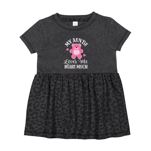 Inktastic My Auntie Loves Me Girls Bear Girls Baby Dress