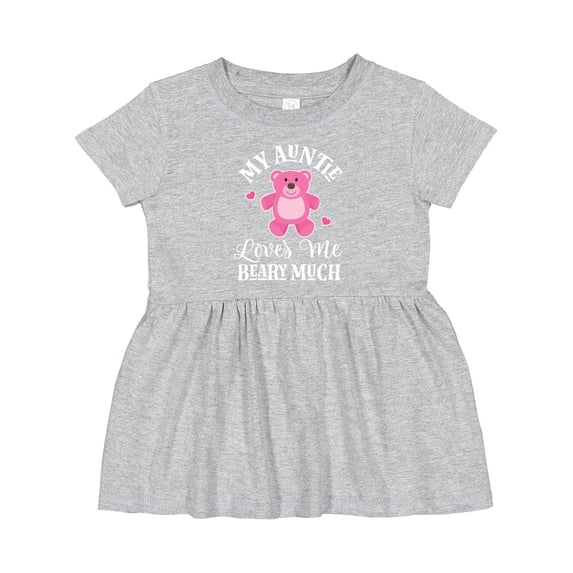 Inktastic My Auntie Loves Me Girls Bear Girls Baby Dress