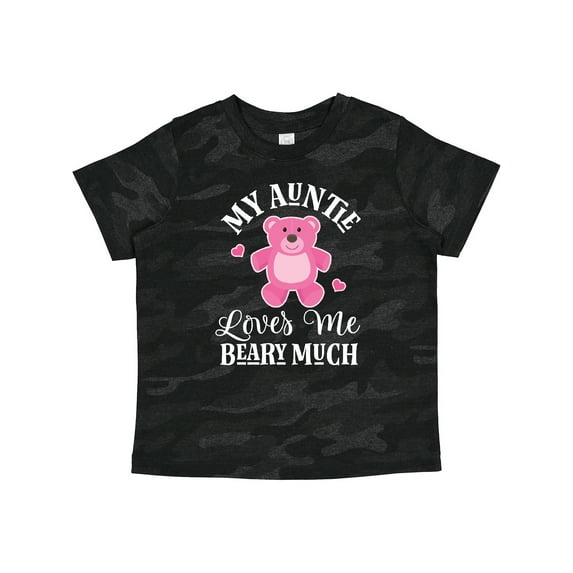 Inktastic My Auntie Loves Me Girls Bear Girls Toddler T-Shirt