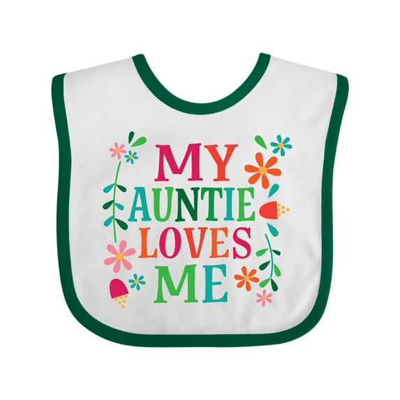 Inktastic My Auntie Loves Me Girls Girls Baby Bib