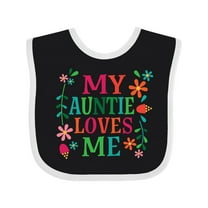 Inktastic My Auntie Loves Me Girls Girls Baby Bib