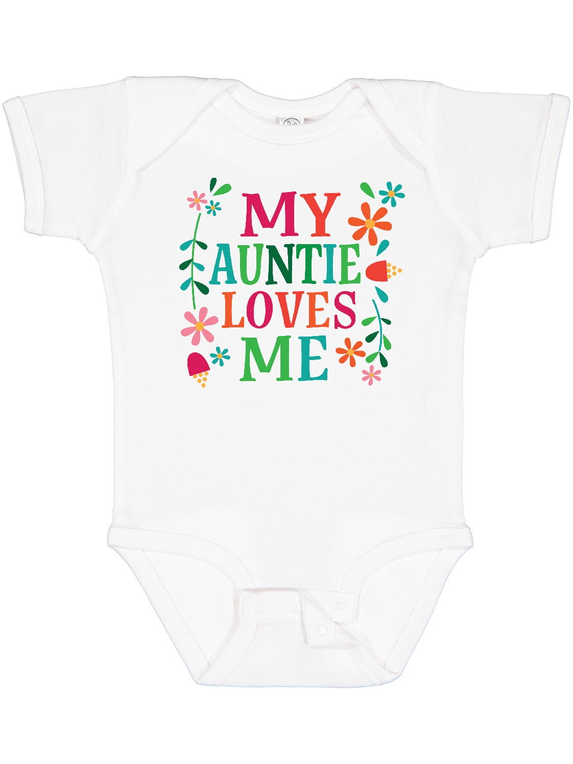 Inktastic My Auntie Loves Me Girls Girls Baby Bodysuit