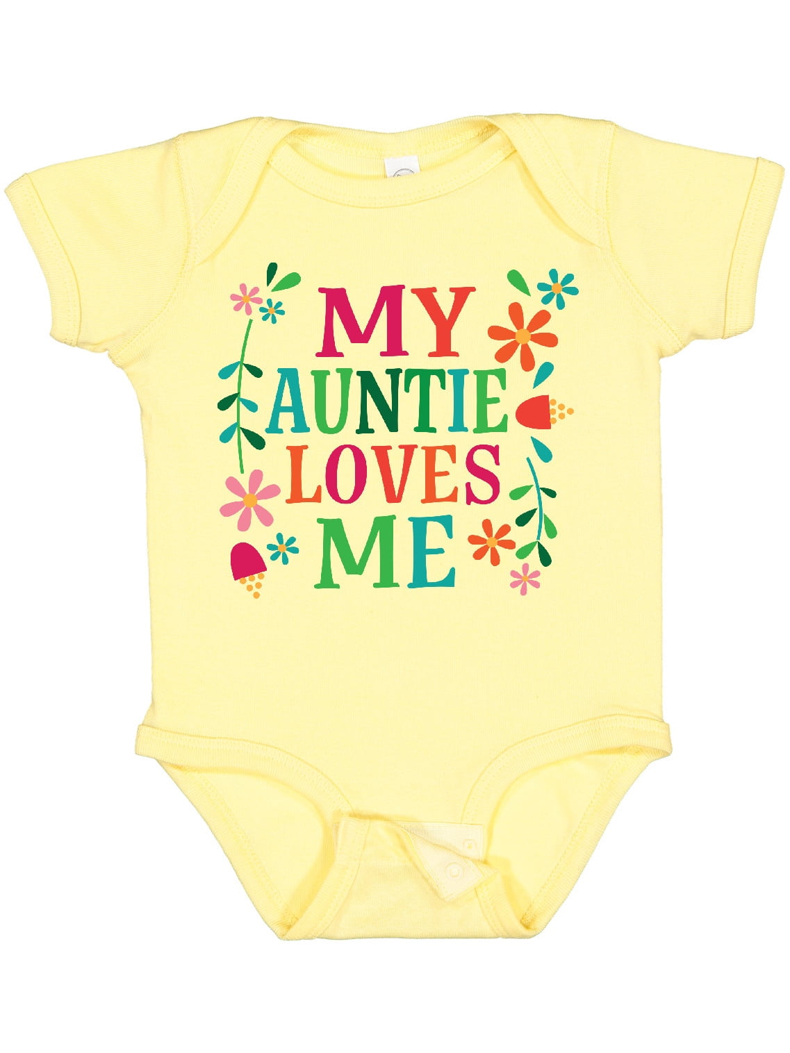 Inktastic My Auntie Loves Me Girls Girls Baby Bodysuit