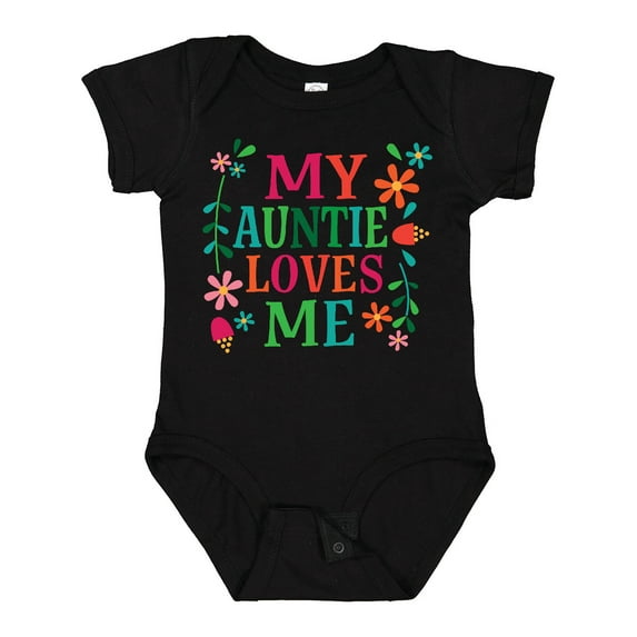 Inktastic My Auntie Loves Me Girls Girls Baby Bodysuit