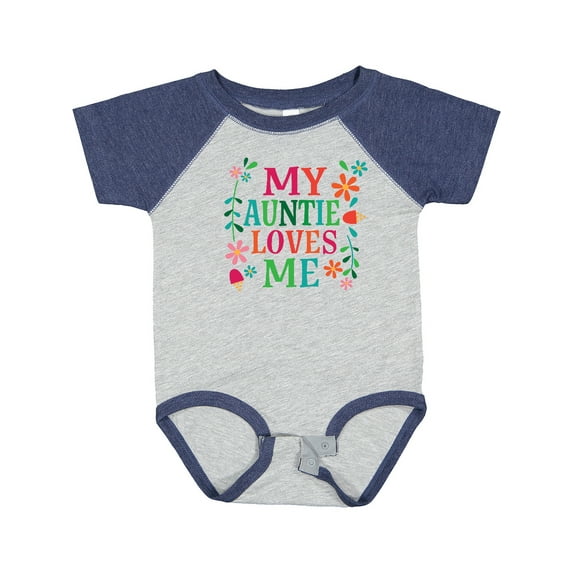Inktastic My Auntie Loves Me Girls Girls Baby Bodysuit