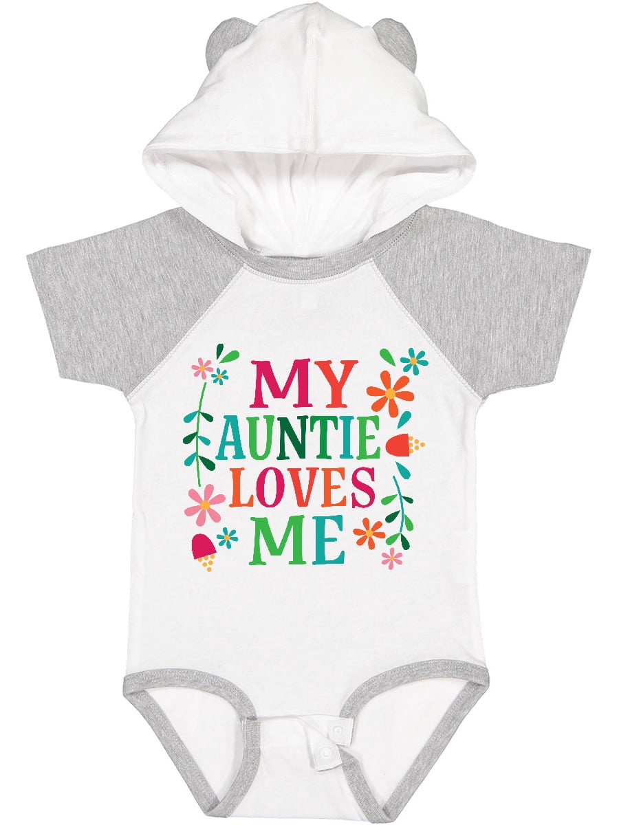 Inktastic My Auntie Loves Me Girls Girls Baby Bodysuit