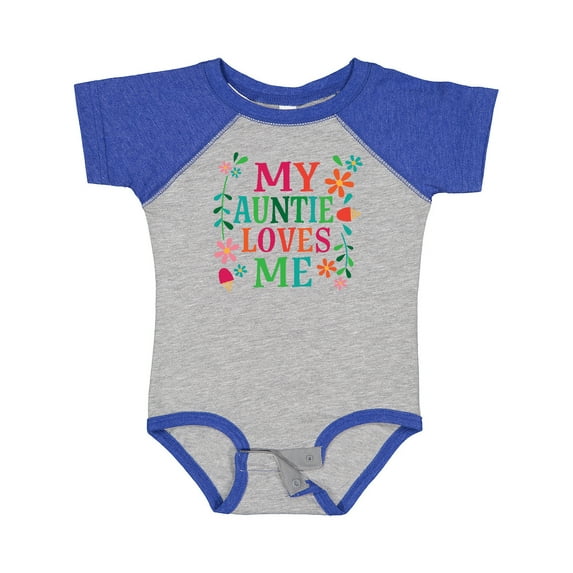 Inktastic My Auntie Loves Me Girls Girls Baby Bodysuit
