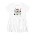 thumbnail image 1 of Inktastic My Auntie Loves Me Girls Girls Baby Dress, 1 of 5
