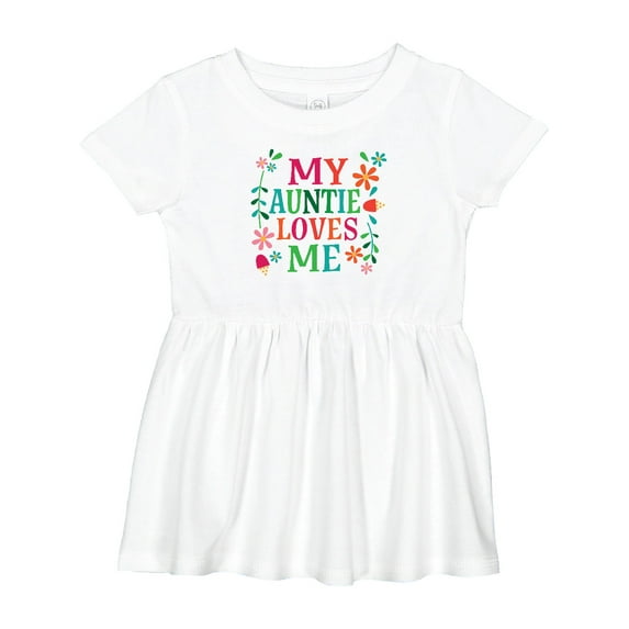 Inktastic My Auntie Loves Me Girls Girls Baby Dress