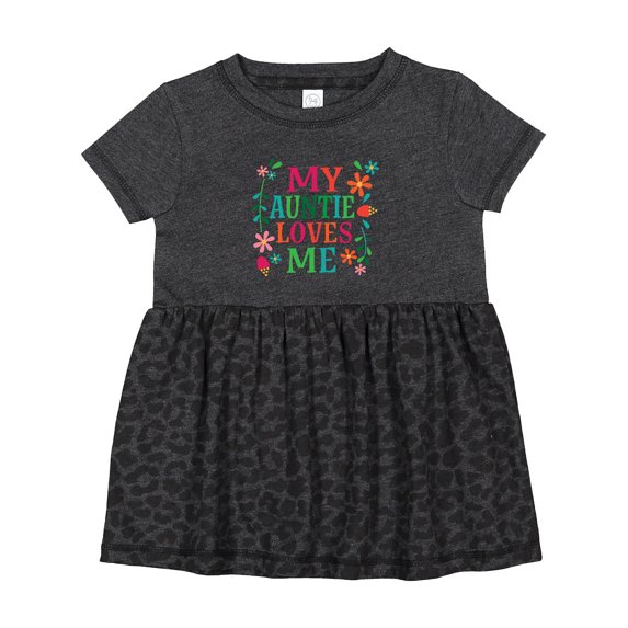 Inktastic My Auntie Loves Me Girls Girls Baby Dress