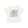 thumbnail image 1 of Inktastic My Auntie Loves Me Girls Girls Baby T-Shirt, 1 of 5