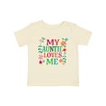 thumbnail image 1 of Inktastic My Auntie Loves Me Girls Girls Baby T-Shirt, 1 of 5