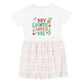 thumbnail image 1 of Inktastic My Auntie Loves Me Girls Girls Toddler Dress, 1 of 5